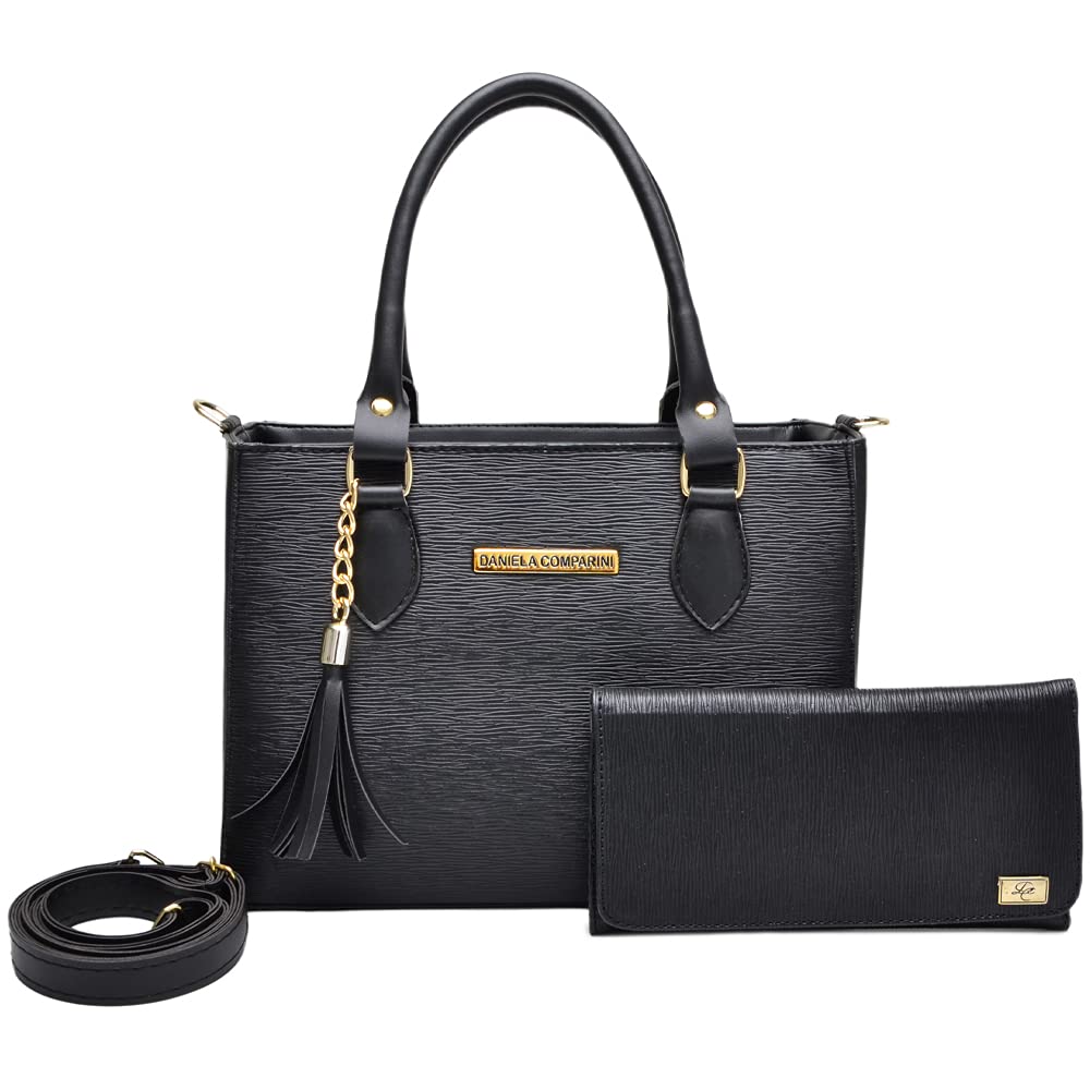 Bolsa Feminina Com Carteira Em Couro Ecologico