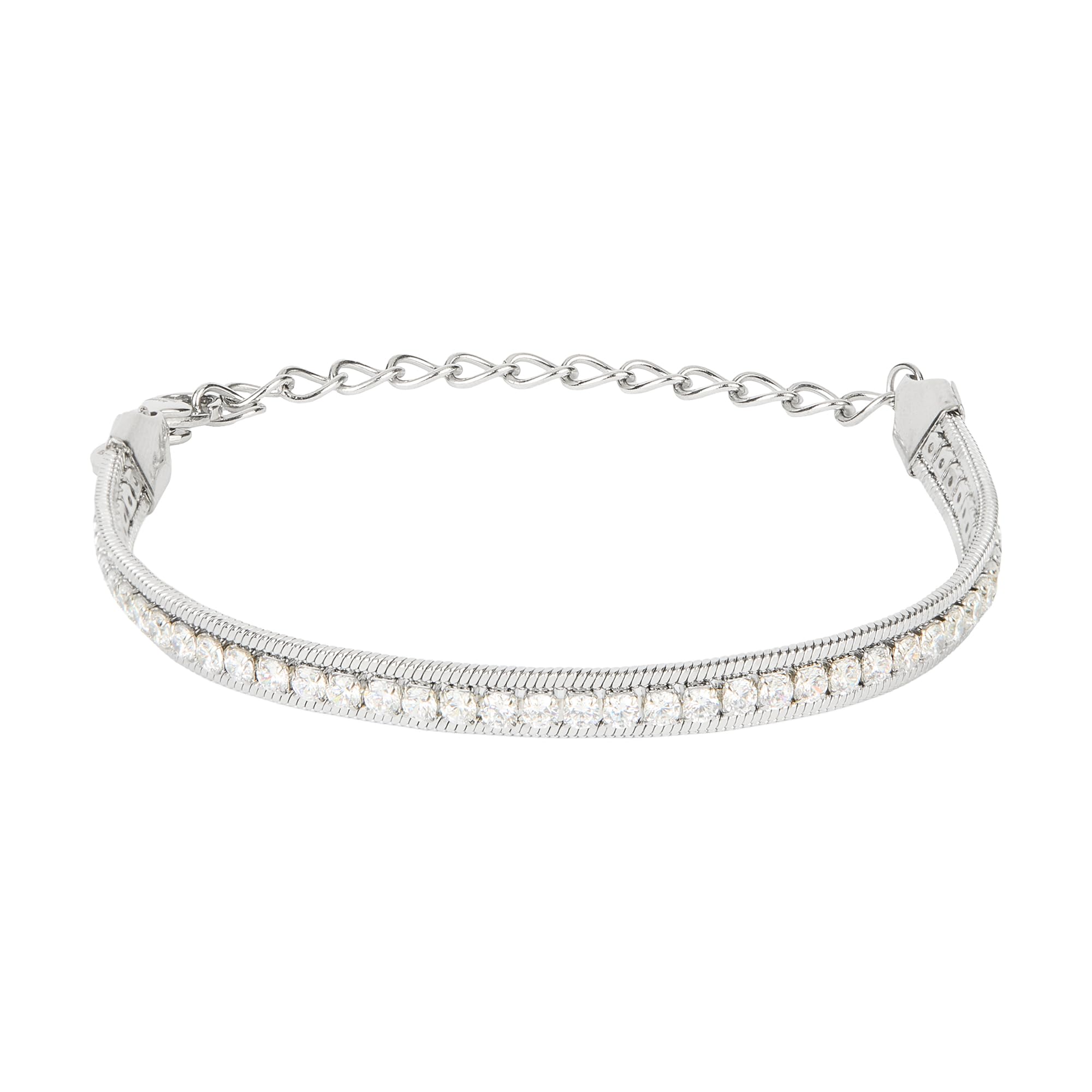Breil, Bracciale Donna in Acciaio, Cristalli | Collezione EMMA, Bracciale, Dimensione 21 cm, Gioiello idee regalo donna