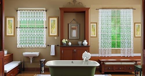 Miniatura 8 de Cortina de Medallón Macramé de Today's Curtain 30 cm, Blanco, 89 cm x 30 cm