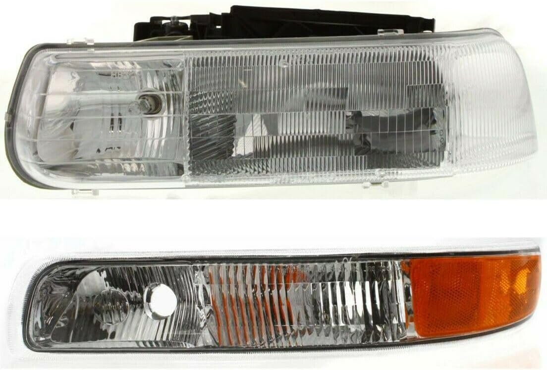 Driver Side Headlight & Parking Light Kit for Chevrolet Silverado 1500/2500/3500, Suburban, Tahoe – Direct Fit OE Replacement