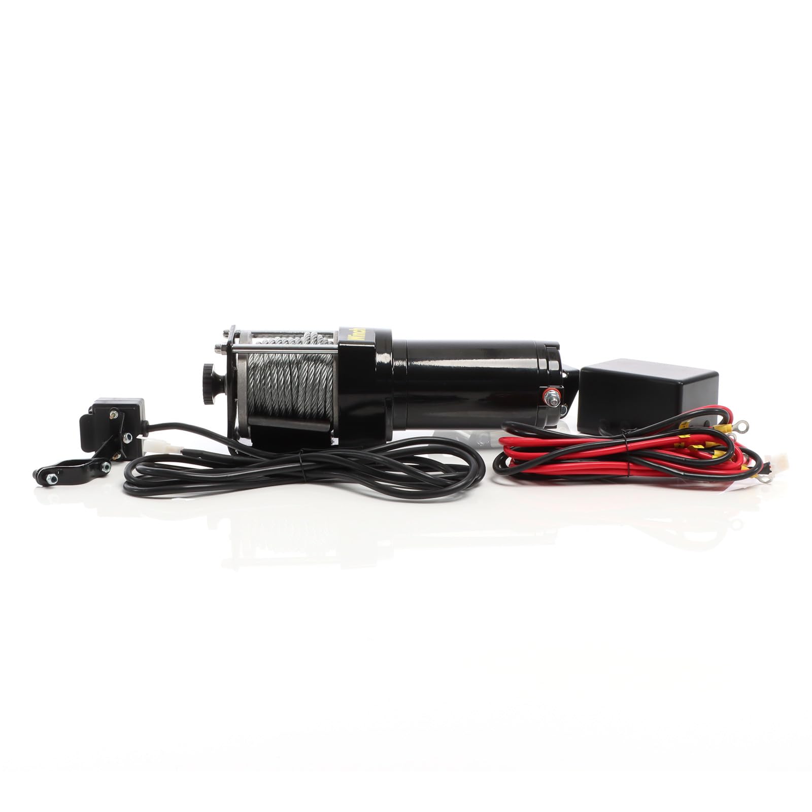 XPOtool Elektrische Seilwinde 1587kg 12V, Seilzug mit 10,5m Stahlseil, 1,5PS Motorwinde für Offroad, Hebezug für Fahrzeuge, Anhänger und Boote