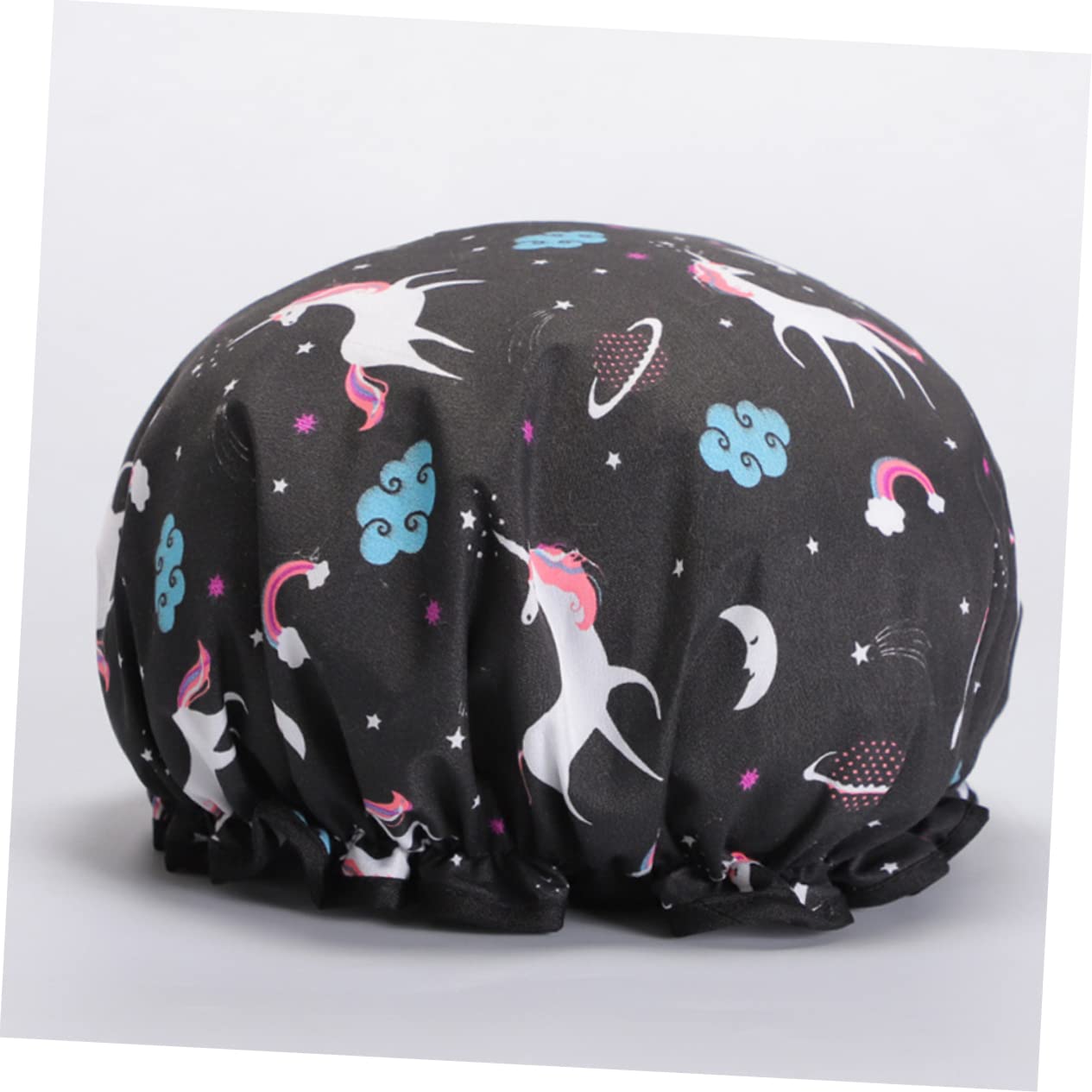 FRCOLOR 12stücke Teiliges Wasserdichte Duschhauben Aus Elastischem Material Doppel-layer-badekappen Für Spa Und Reise Beliebte Designs Flamingo Flamingo Blau Pegasus