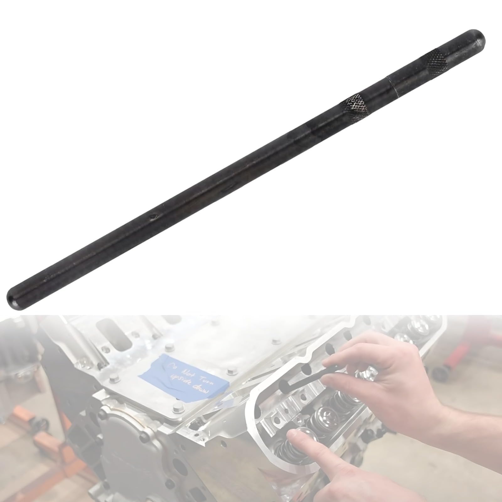 Acouto Pushrod Length Checker 6.8-7.8 inches Push Rod Length Checking Tool Pushrod Measuring Tool Pinion Depth Checker 7702-1 Iron Black Adjustable Range