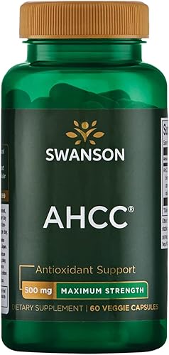 Swanson AHCC de máxima fuerza, promueve el apoyo inmunológico avanzado, suplemento natural que ayuda a las células NK y el apoyo hepático (60