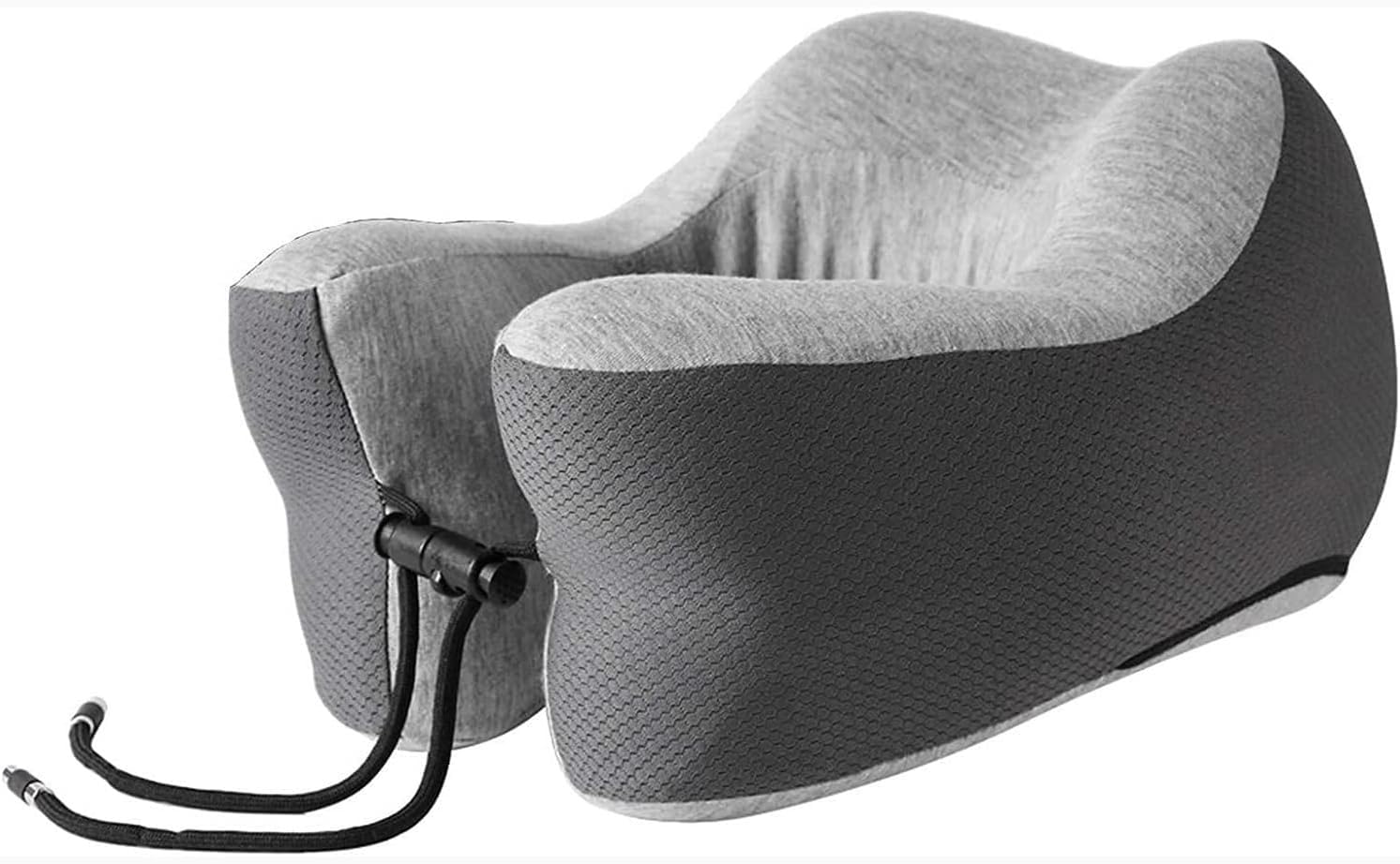 Cuscino da Viaggio con Cappuccio Incorporato, Cuscino for Il Collo Gonfiabile con Rivestimento Morbido e Traspirante, Ideale for Dormire Durante voli e Viaggi