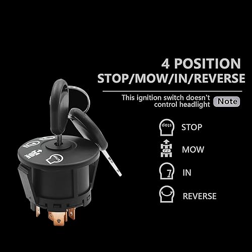 Miniatura 6 de Lawn Mowers Tractor Ignition Switch 4 Position Compatible with Husqvarna, Craftsman, Delta, Poulan,MPN,AYP, Ariens, MTD, Snapper,