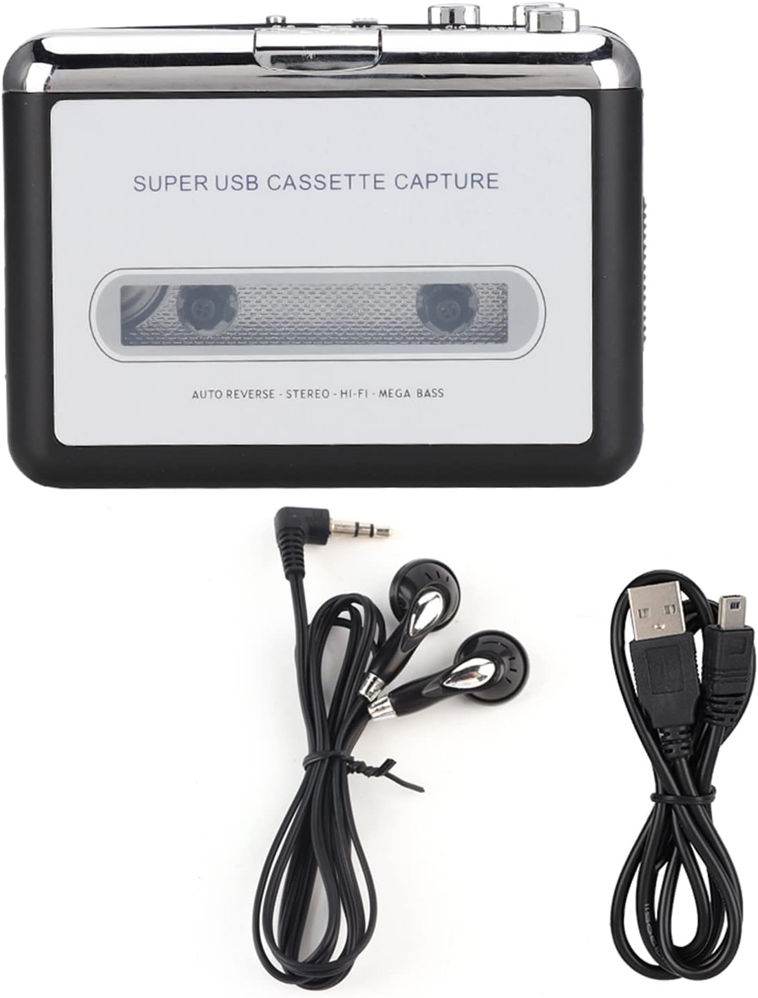 USB Tape to MP3 Capture Converter, USB Cassette Player, Portable Tape Player Captures MP3 Audio Music via USB, Stereo Audio Music Player Cassette Player