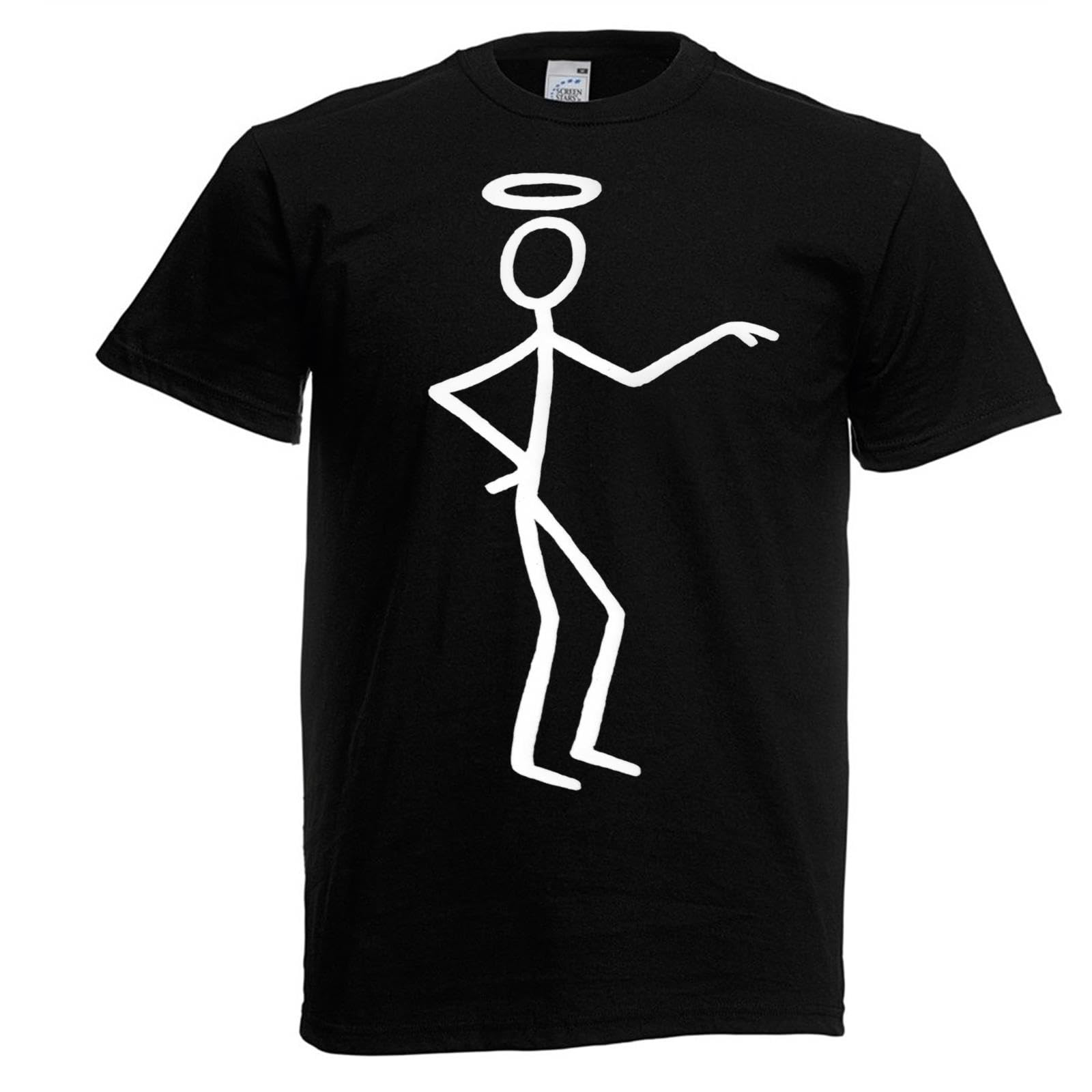 The Dragons Den Adults Saint Simon Templar 1970s Stickman Spy Thriller TV Unisex Black T-Shirt [XL]