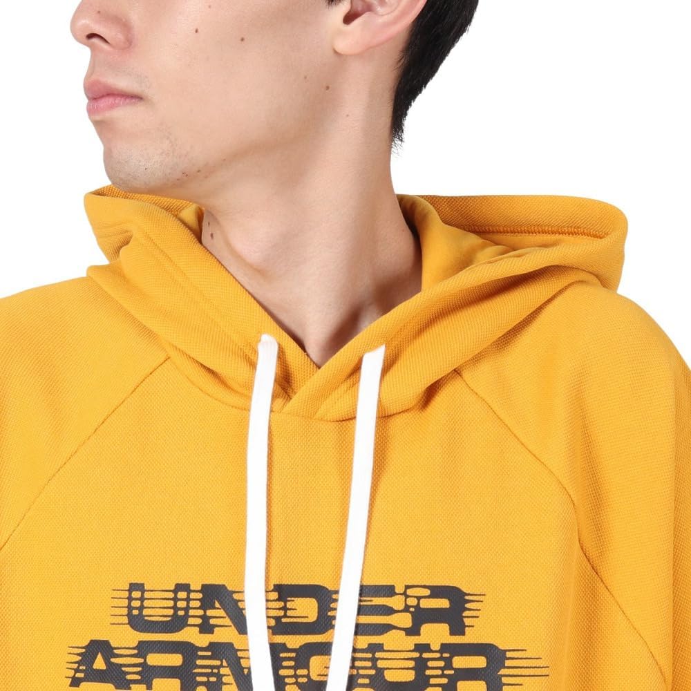Under Armour - Mens Rival FLC Txtr Cg Hoodie, Color Golden Yellow (711), Size: XX-Large - Image 6