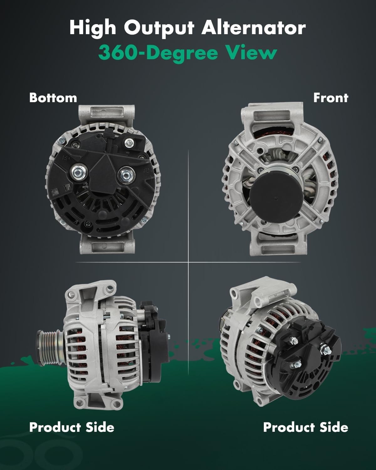 150A SCITOO Alternator New for Dodge for Sprinter 2500 2.7L,for Sprinter 3500 2.7L 03-06,for Freightliner for Sprinter 2500 2.7L,for Sprinter 3500 2.7L 02-06 12V CW 6-Groove Ref: 12384 0124615033