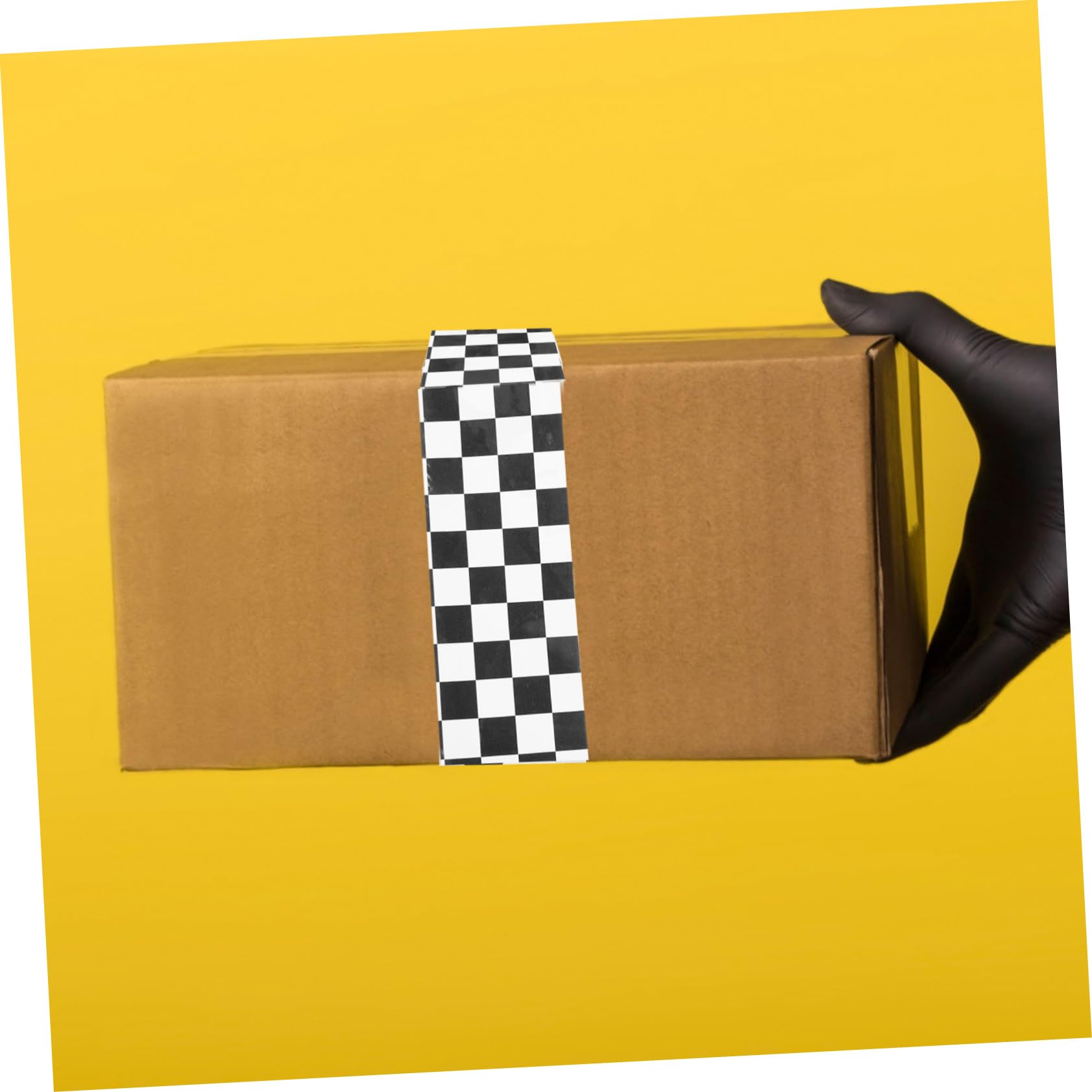 DOITOOL 5 Rollen Kariertes Paketklebeband aus Bopp Stark Klebend Leicht und für Kartonversiegelung DIY Verpackung Expressboxen Einfaches Design Vielseitig Einsetzbar