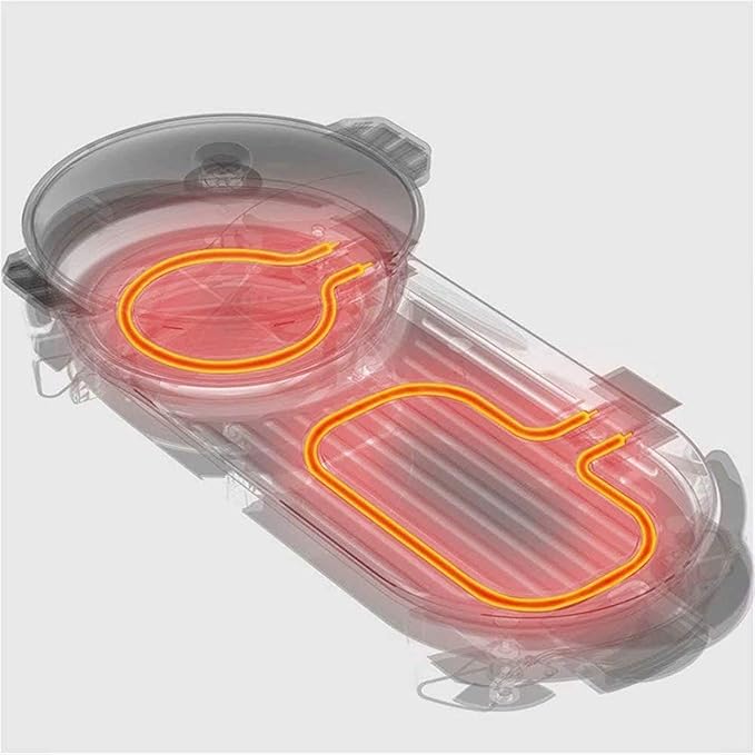 Olla Eléctrica BBQ Hotpot 2 en 1 ENWIND, 5 Ajustes de Temperatura, 1100W miniatura 4