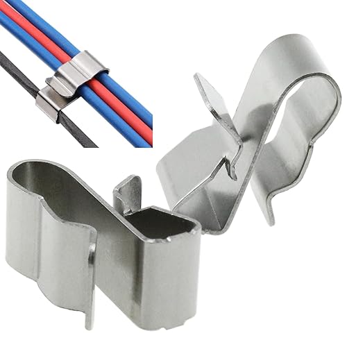 Miniatura 5 de 30 clips de alambre de acero inoxidable para marco de remolque de 0.886 in0.89 pulgadas, clips de cable de metal para panel solar, abrazaderas de