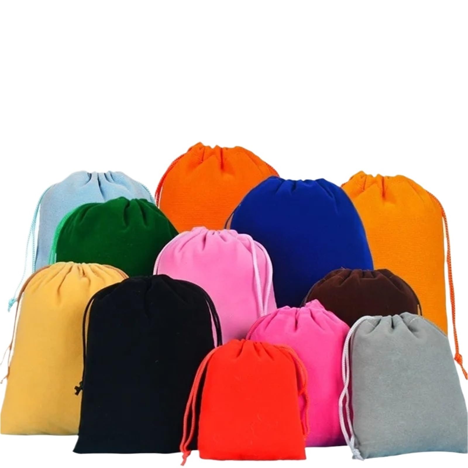 20 stücke Samt Kordelzug Taschen Farbe Kleine Kosmetische Lagerung Verpackung Tragbare Tasche Organizer Beutel Für Verpacken