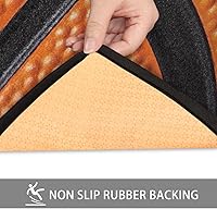 Vista 5 de Alfombra de pasillo larga de cuero para baloncesto, alfombra deportiva de 2 x 6 pies, antideslizante, alfombra de pasillo para sala de estar