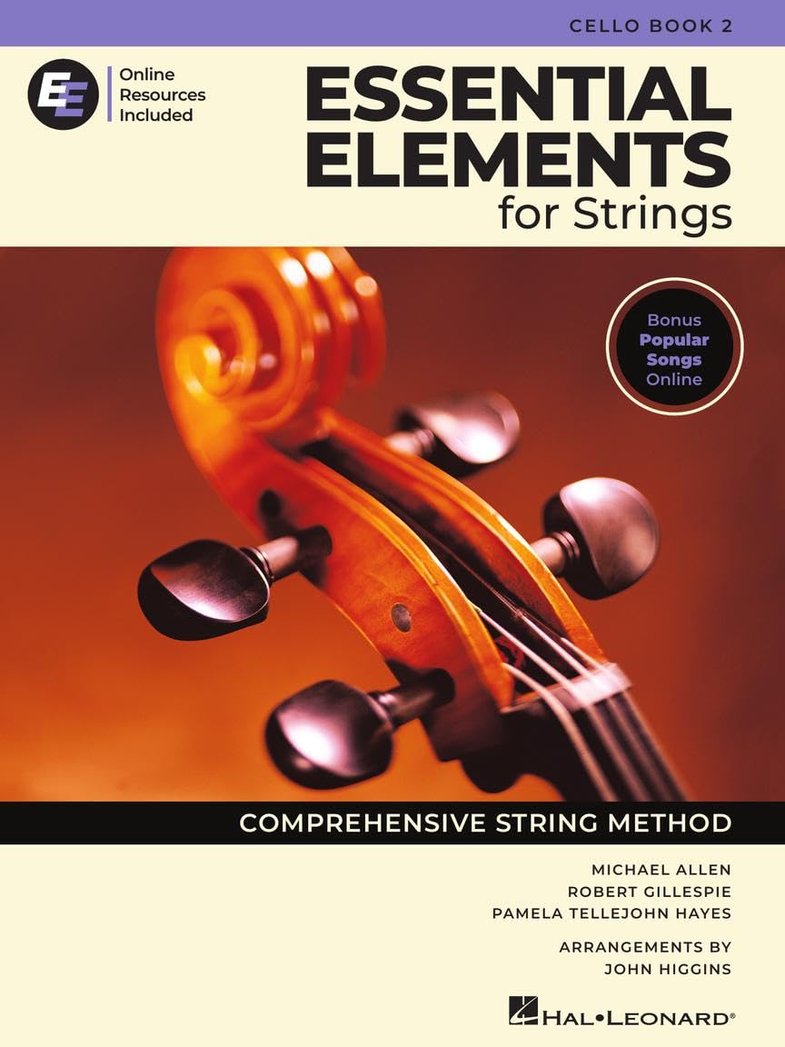 Essential Elements for String - Cello Book 2 with EEi Online Resources | Cello Method Songbook and Sheet Music with 150+ Video Lessons and Updated Repertoire | Comprehensive String Method: 1