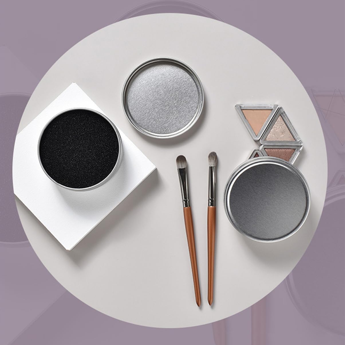 VICASKY 3 Makeup Brush Cleaning Box Sponge for Eye Shadow Foundation Makeup Accessories