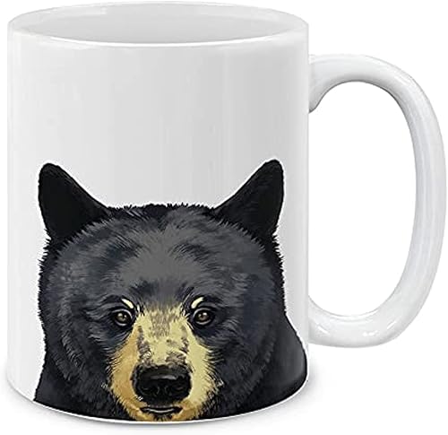 Vista 70 de MUGBREW Taza de té de cerámica de la taza de café de la llama del animal lindo, 11 OZ Alpaca,Bisonte de búfalo americano,Aves frailecillo