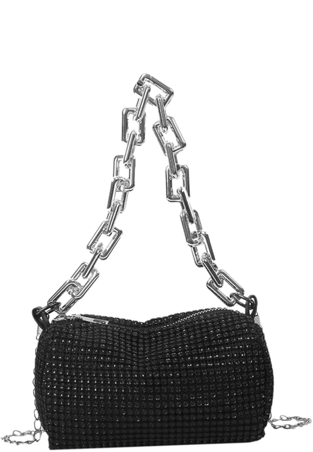 ◆新品タグ付き◆SANTI 2wayラインストーンジュエルバッグ　がま口タイプ セール】2way スパンコールハンドバッグ シィルダーバッグ
