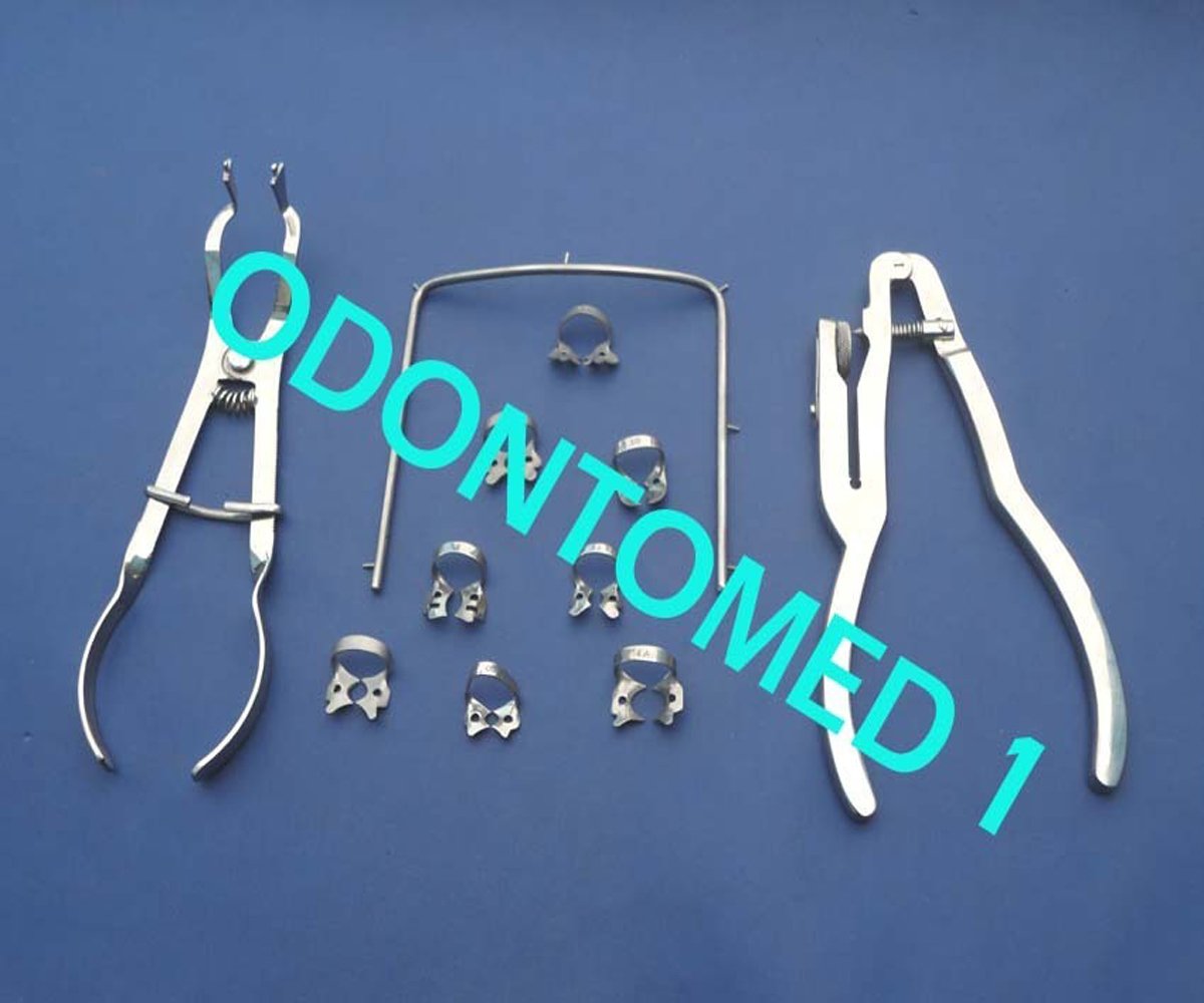 Starter Rubber Dam Kit of 11 Dental Surgical Instruments