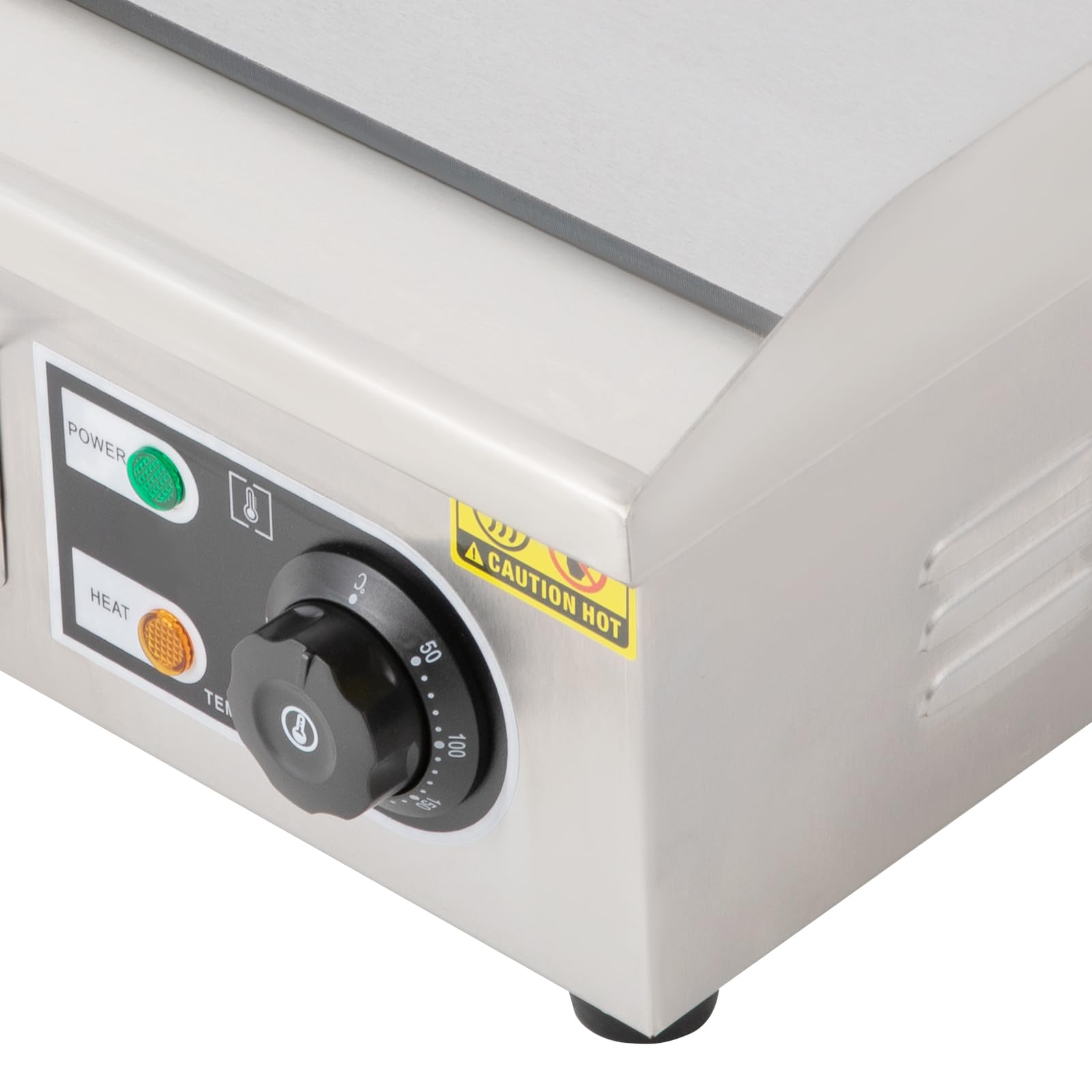 Elektrische Grillplatte 2000W Edelstahl 35.5x38x21cm 8mm Eisenplatte 50-300℃