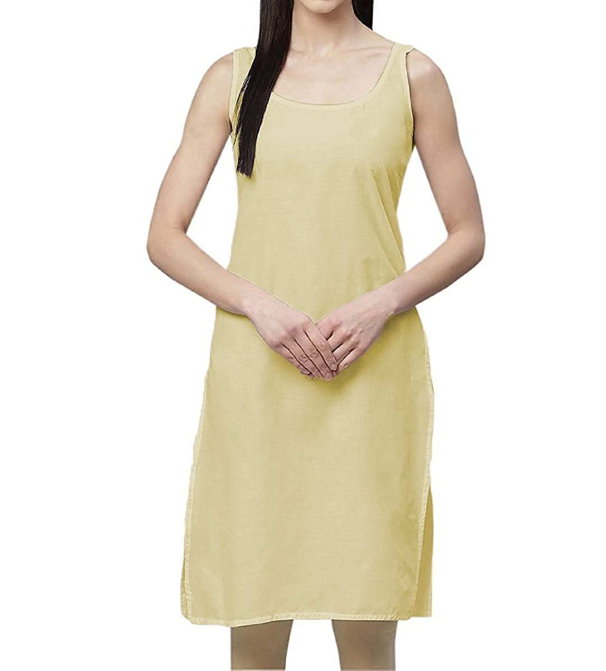 Women Cotton Camisole Slips for Summer Wear,Beige Color Women Inner Wear for Chikankari Kurtis,Ladies Inner Slips for Night Wear-picture-40
