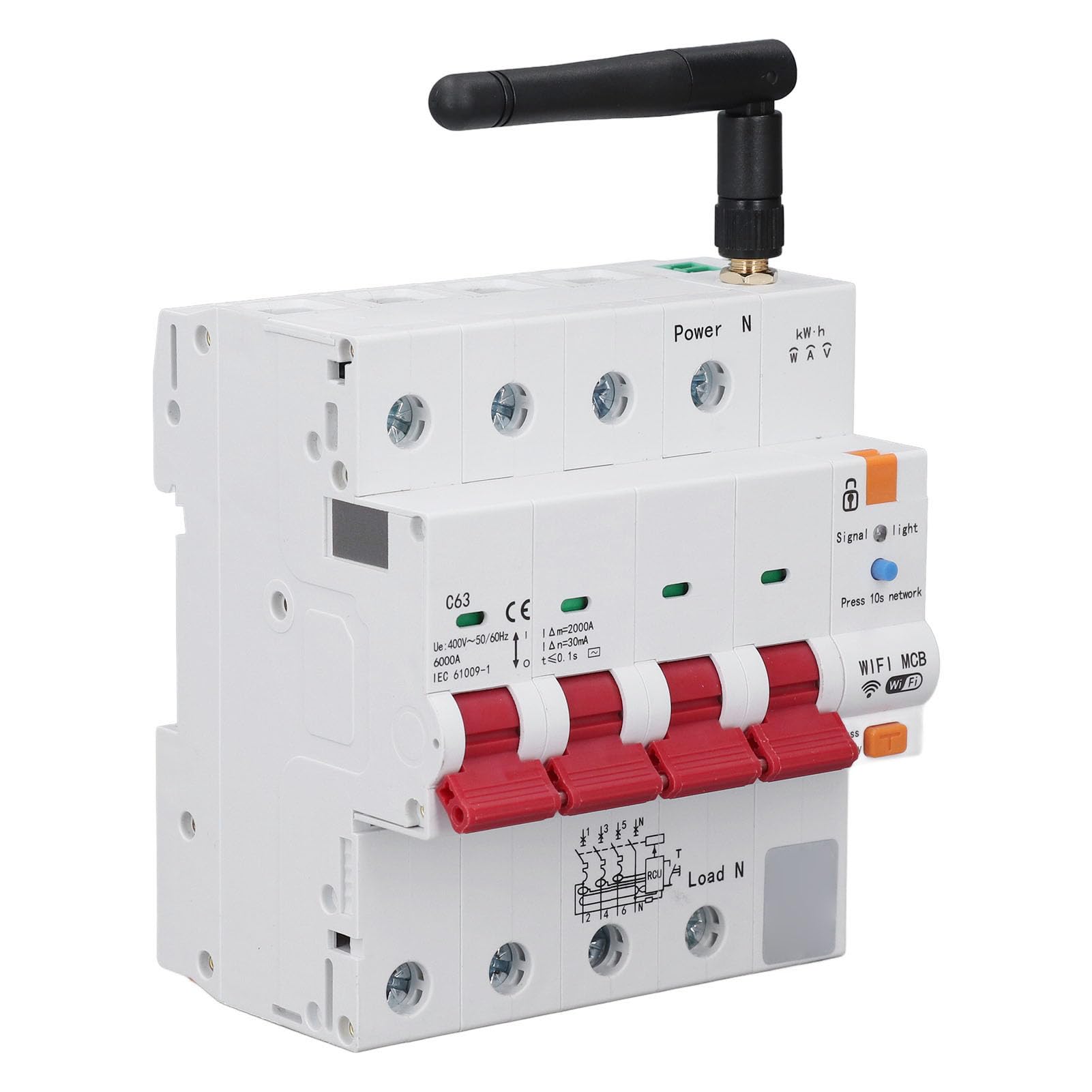 Zunate Inteligentny Wyłącznik WiFi 63A dla Elektryków Domowych (AC400V)