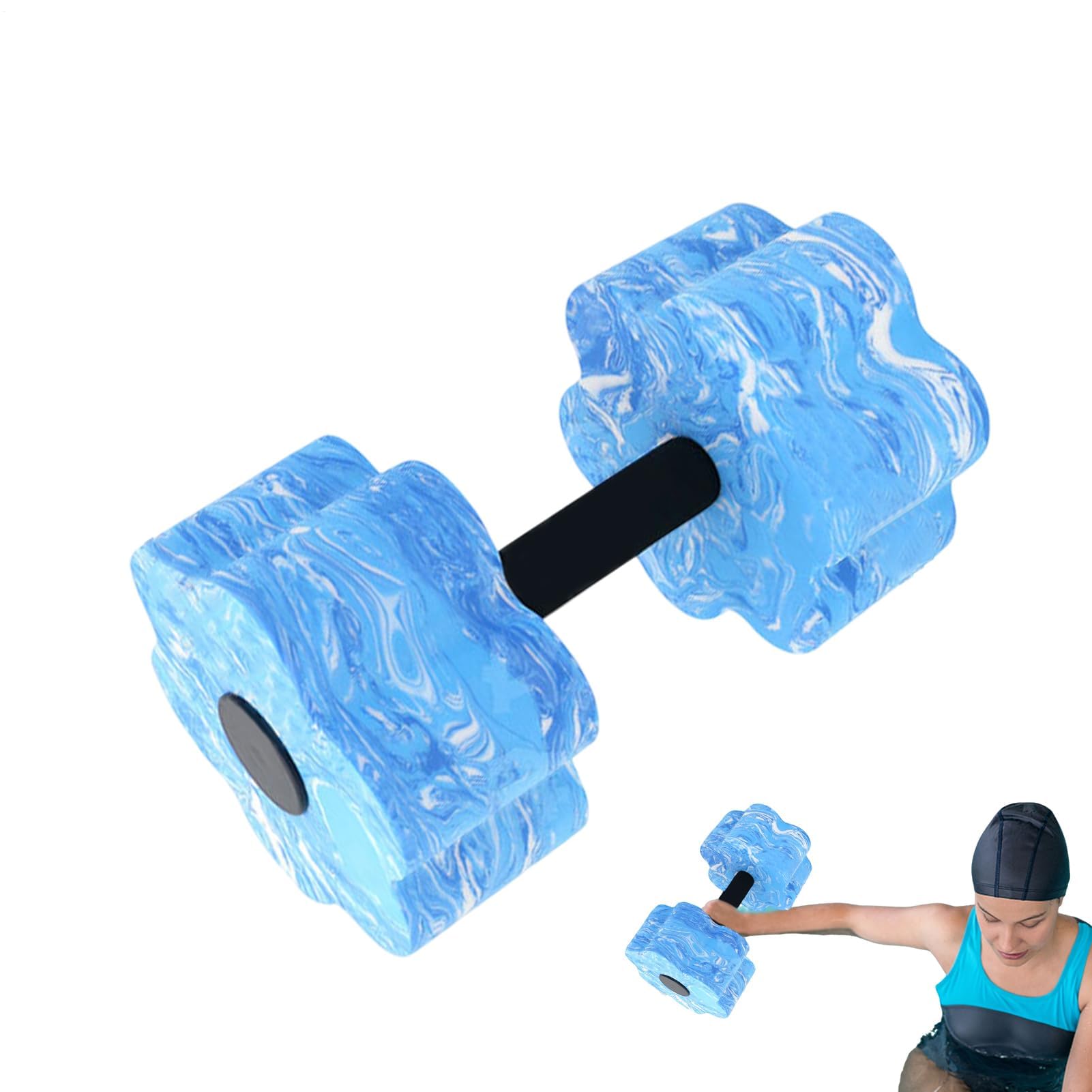Hantle do ćwiczeń wodnych – lekkie piankowe obciążniki fitness, trwała konstrukcja pływająca, wodoodporny materiał z wygodnymi uchwytami, sprzęt treningowy dla mężczyzn i kobiet, trening na basenie