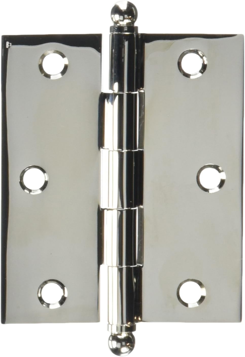 Deltana CH3025U3-UNL 3" x 2-1/2" Hinge; with Ball Tips; Unlacquered Bright Brass Finish