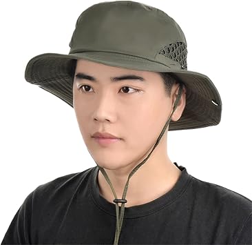 Amazon アウトドア帽子メンズ夏帽子夏帽子サンハットサンハットメンズ韓国釣り帽子登山帽子flat Topped帽子ファッションarmy Green Fisherman Caps 帽子