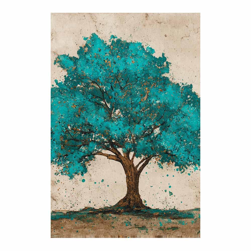 XENIOU Tree Of Life Ancient Whitese Lights Tree art prints, decorative paintings, for Living Room Bedroom Office Home Wall Decor.(Multicolor)-70x100cm Unframed