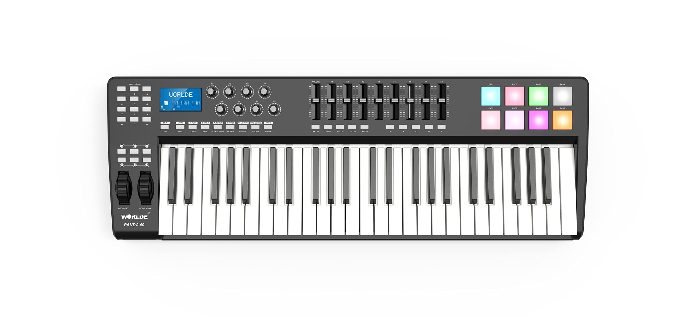Worlde Panda49 - Controllo midi con 49 tasti e 8 trigger