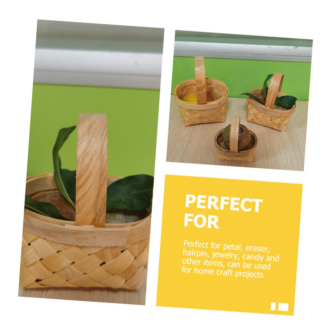 PRETYZOOM 25stücke Woven Candy Holder Mit Griff Für Hochzeiten Feste Und Gastgeschenke Handgefertigte Körbchen Für Süßigkeiten Deko Und Aufbewahrung