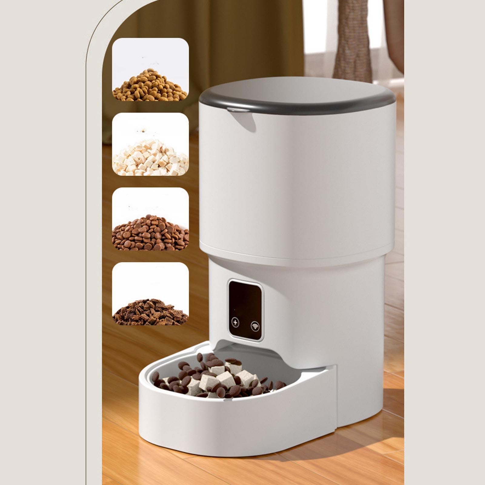 Pongnas Distributeur de Croquettes et Abreuvoir avec Application Wi-FI,