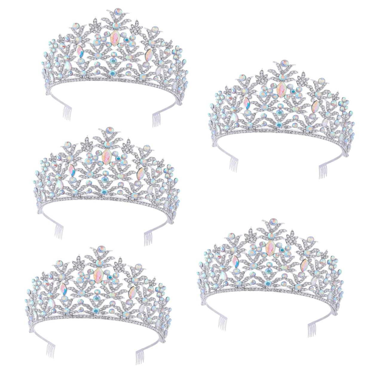 DEARMAMY 3 Uds Accesorio Para El Cabello Tocado De Novia Accesorios Nupciales Para El Cabello Tiaras Para Mujeres Coronas De Cumpleaños Coronas De Novia Coronas De Boda Tiaras Y
