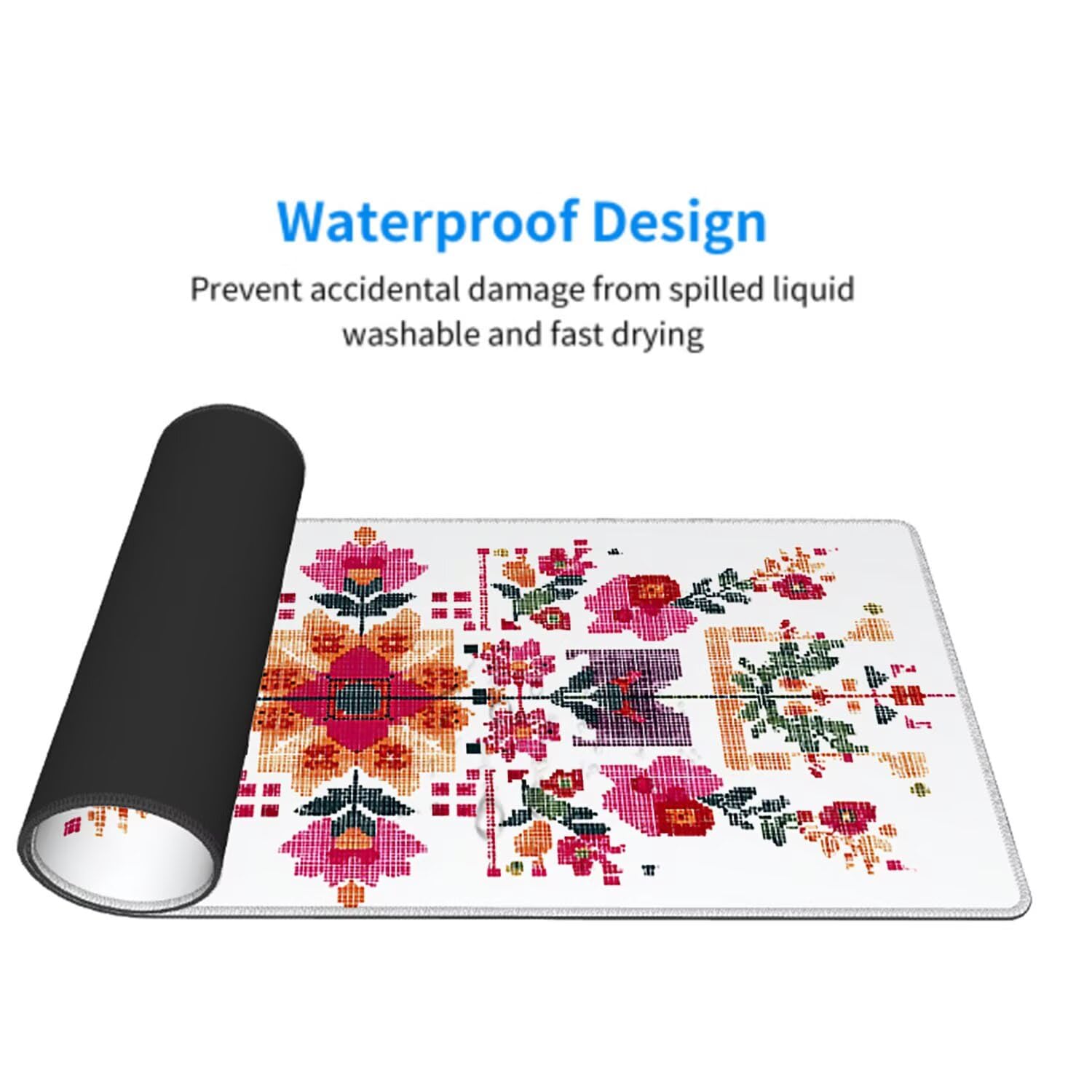 Biała podkładka pod mysz pod mysz pod mysz do gier XXL 1200 x 600 x 3 mm podkładka pod mysz czeska duża podkładka pod mysz dla graczy wodoodporne akcesoria PC, do klawiatury laptopa w-10259