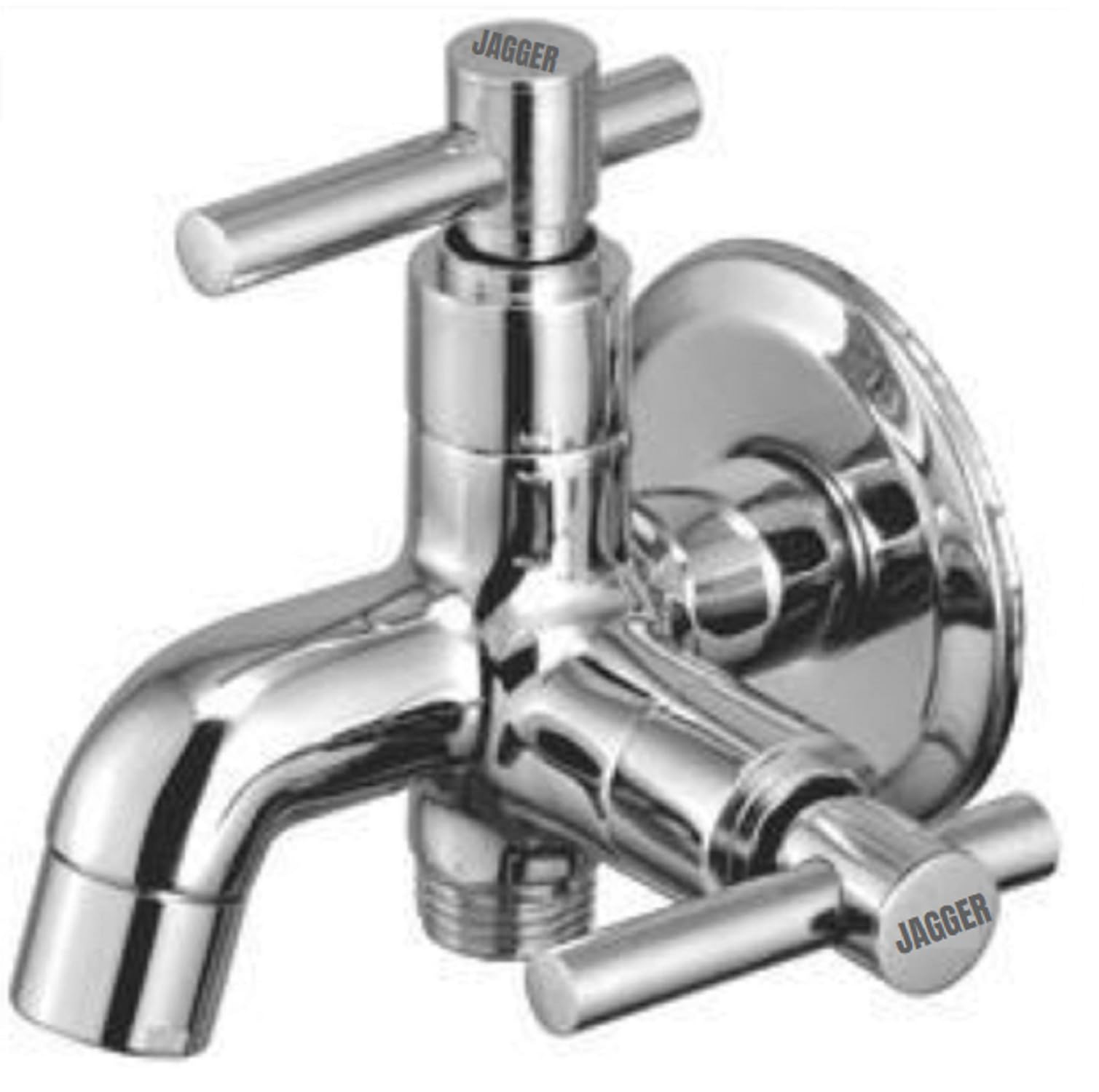 JAGGER JAG707 Full Brass 2 in 1 Bib Cock Taps for Bathroom with Foam Flow Chrome Plated Used for Washing Machine and Toilet Faucet with Wall Flange and Teflon Tape (TERRIUM) (B0CYTDKRTH) Amazon Price History, Amazon Price Tracker