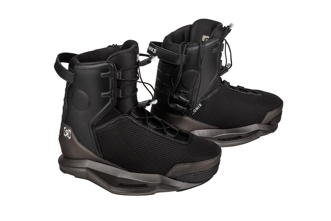 Ronix Parks Stage 2 Wakeboard Boots, Black Chrome/Black 6-7