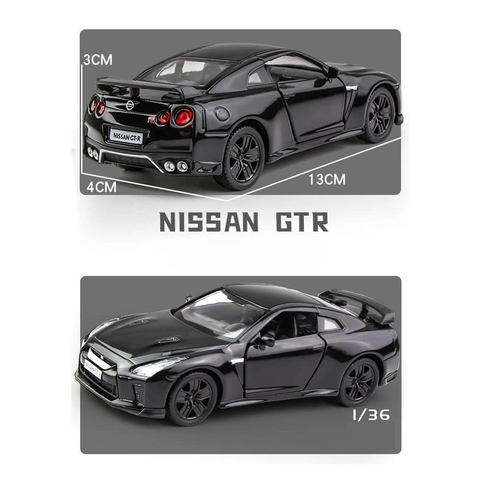 Amazon.co.jp: Display Cars 1/36 日産 GT-R R35 レースカーモデルダイ
