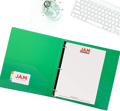 Vista 3 de JAM Paper Designders - Carpeta de 3 anillas de plástico... 1 pulgadas