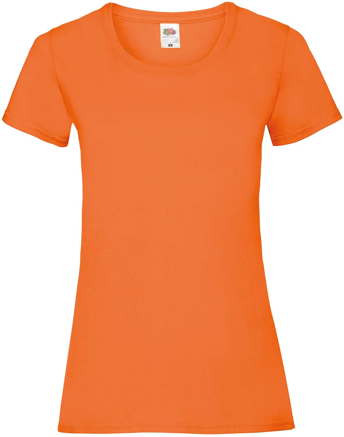 Fruit of the Loom Women Valueweight 5 T-Shirt, Orange (Orange 44), 12 (Manufacturer Size:M/12) pack of 5
