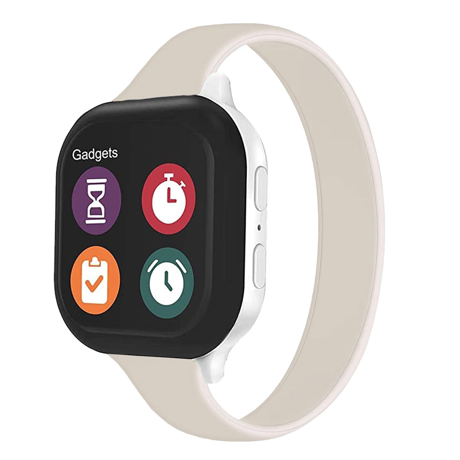Photo 1 of GUYUEFENG Solo Loop Slim Band Compatible with Apple Watch Bands 38mm 40mm 41mm 42mm 44mm 45mm 46mm, Stretchy Silicone Elastic Women Sport Thin Strap for iWatch Series 11 10 SE 9 8 7 6 5 4 3 2 1