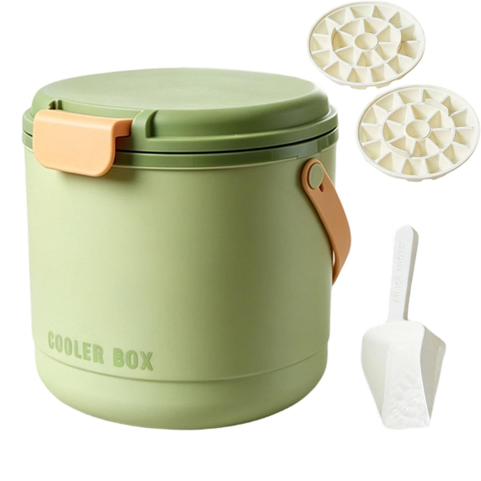 Seau À Glace 2 En 1 Seau Lavable Avec Couvercle Et 2 Plateaux