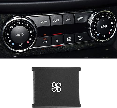 Miniatura 10 de Jaronx Compatible con botones de aire acondicionado de Mercedes Benz, cubiertas de botón de control de clima para ventilador de calentador de aire