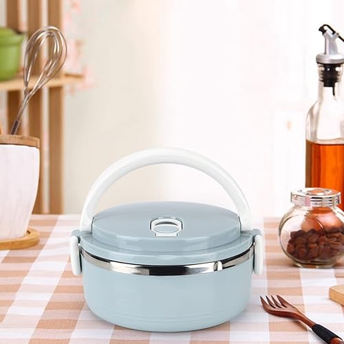 Miniatura 5 de KUIDAMOS Fiambrera de acero inoxidable, contenedores de acero inoxidable con una altura de capa 0.7L para acampar de oficina, fitness