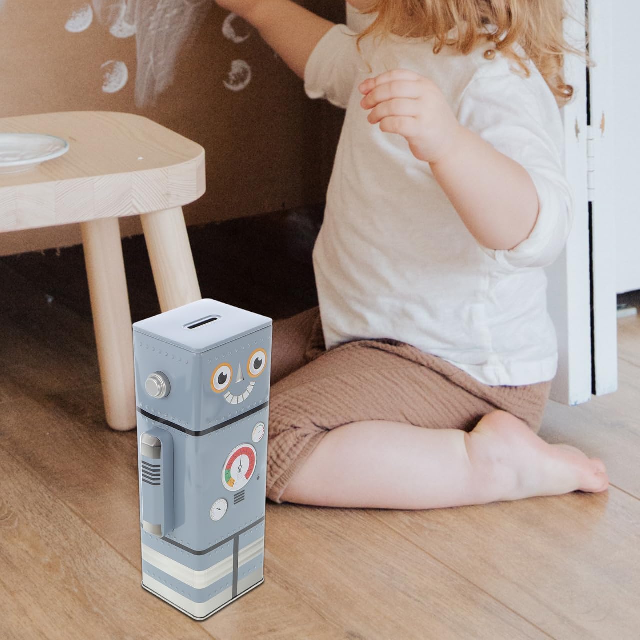 Robot Piggy Kids, Unique Decorative Money Bank for Home Decor, Birthday Present for Boys and Girls, 9.64 X 5.11 X 2.95 Inches