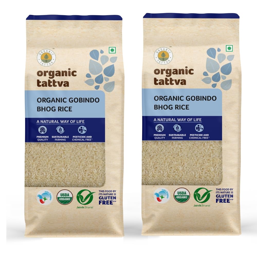 ORGANIC TATTVA ,Organic Gobindobhog Rice 2Kg|100% Vegan,Gluten Free And No Preservatives|Flavorful And Aromatic Rice(Pack Of 2) (B0CBXBMLDY) Amazon Price History, Amazon Price Tracker