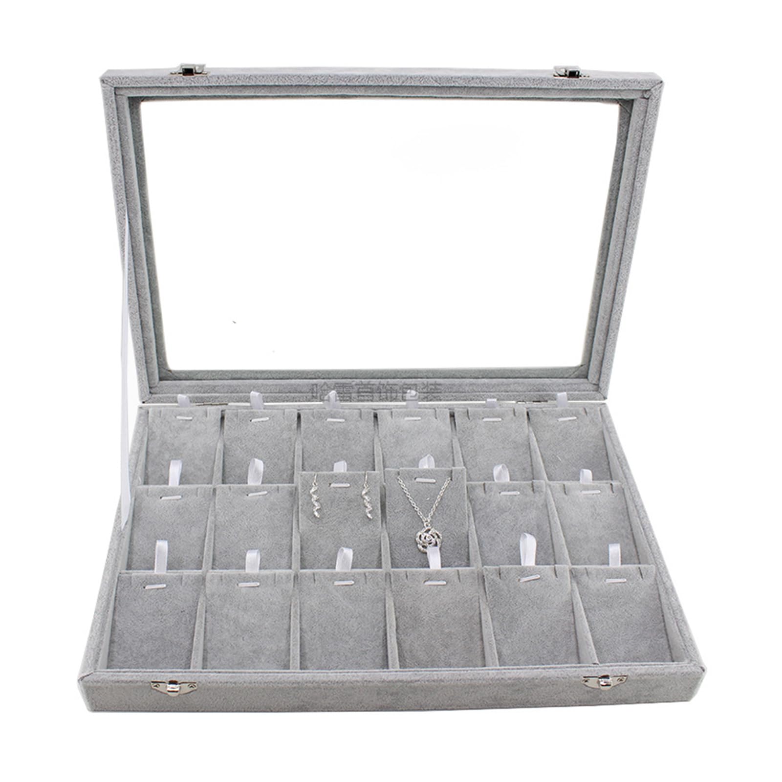 Anspruchsvolle Schmuckschatulle mit Fächern, Plüsch Schmuckbehälter, sichere Deckel Designs, Box zur sicheren Aufbewahrung der Schmuckkollektion