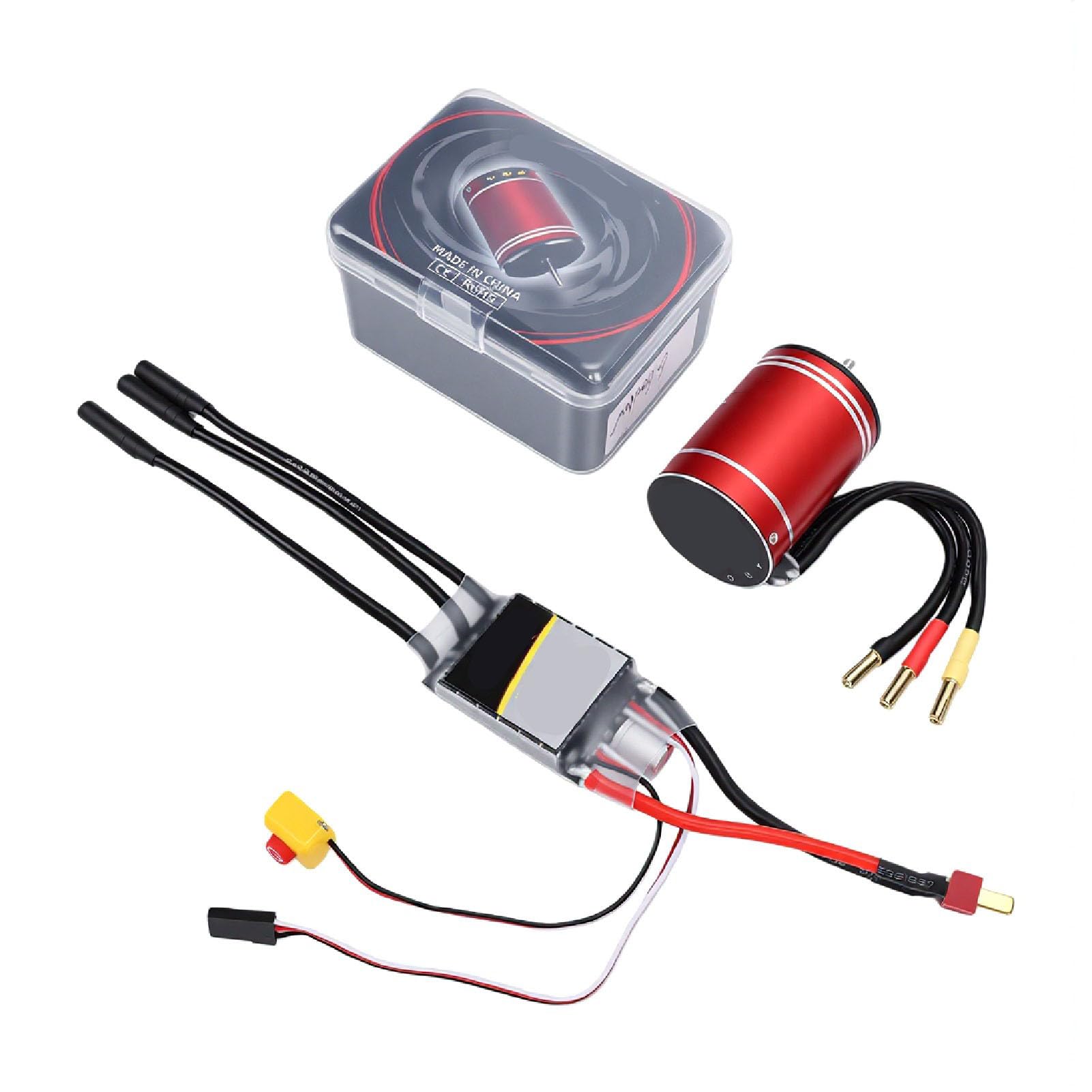 Annadue Motor Brushless 3900KV con ESC 75A a Prueba de Agua Combo