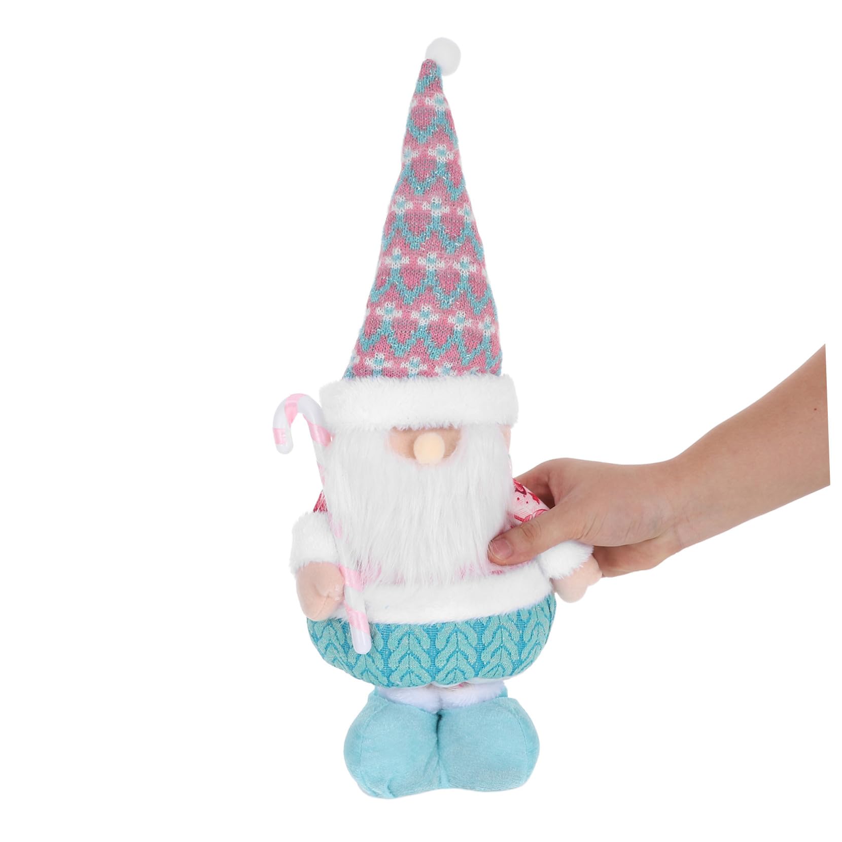 Alipis Statuetta Di Babbo Natale Con Gambe Telescopiche Decorazione Natalizia Da Tavolo Figura Artigianale Per Feste Di Natale Per Ornamenti Di Vacanze